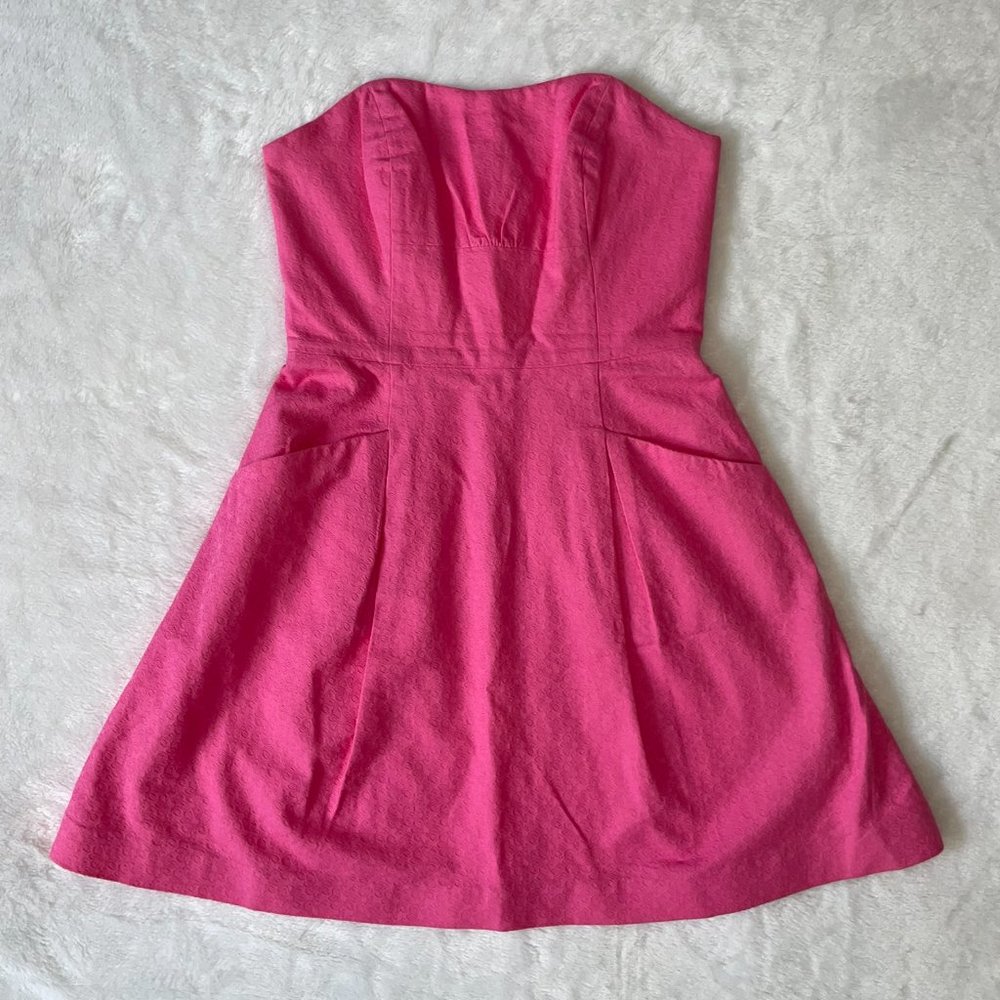 Lilly Pulitzer Strapless Pink‎ Pocket Dress